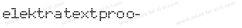 elektra text pro o字体转换